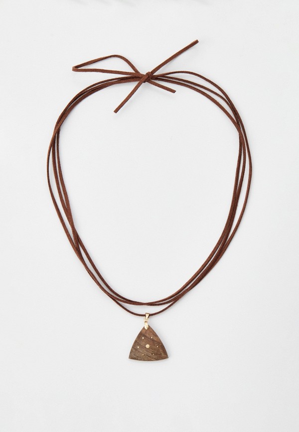 Kostochka Подвеска - Подвеска из Кавказского ореха и латуни на кожанном шнуре Lamoda Online Exclusive - фото 2