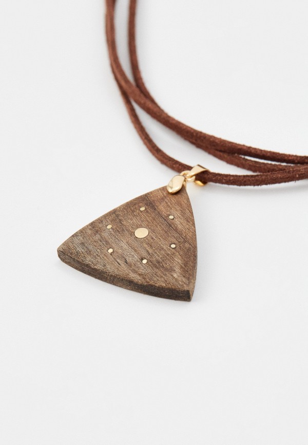 Kostochka Подвеска - Подвеска из Кавказского ореха и латуни на кожанном шнуре Lamoda Online Exclusive - фото 3