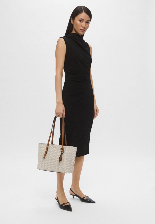 Сумка и брелок Michael Michael Kors QUINN, цвет: бежевый