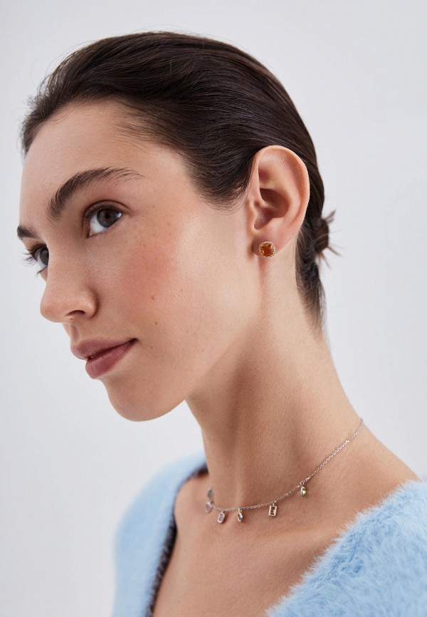 Secrets Серьги - пусеты с цитринами огранки кушон - фото 4