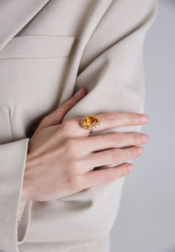 Secrets Кольцо - с цитрином овальной огранки - фото 2