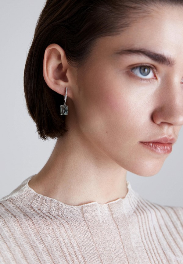 Secrets Серьги - с зелёными аметистами огранки багет - фото 2