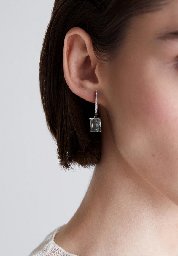 Secrets Серьги - с зелёными аметистами огранки багет - фото 3