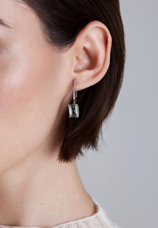 Secrets Серьги - с зелёными аметистами огранки багет - фото 4