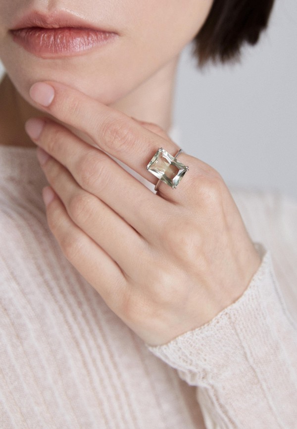 Secrets Кольцо - с зелёным аметистом изумрудной огранки - фото 2