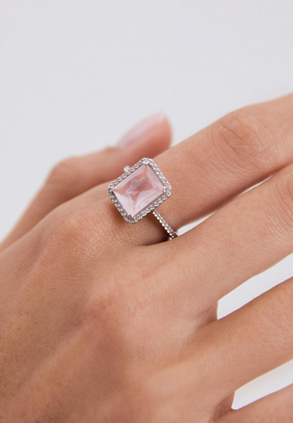 Secrets Кольцо - багет с розовым кварцем - фото 2
