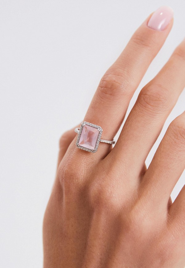 Secrets Кольцо - багет с розовым кварцем - фото 3