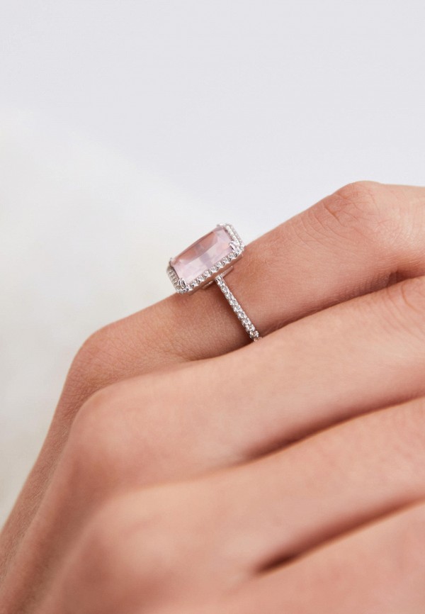 Secrets Кольцо - багет с розовым кварцем - фото 4