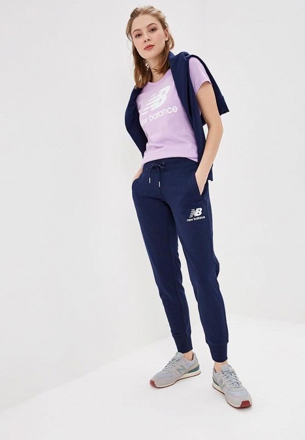Брюки спортивные New Balance ESSENTIALS FT SWEATPANT, цвет: синий