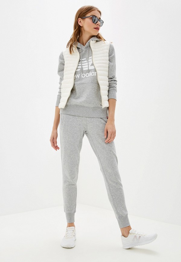 Брюки спортивные New Balance ESSENTIALS FT SWEATPANT, цвет: серый