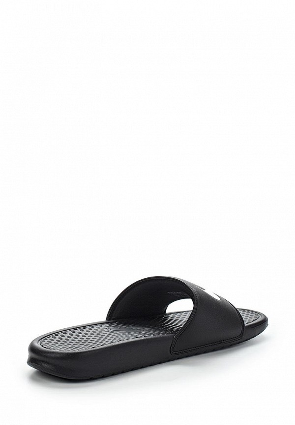 Nike benassi swoosh clearance black