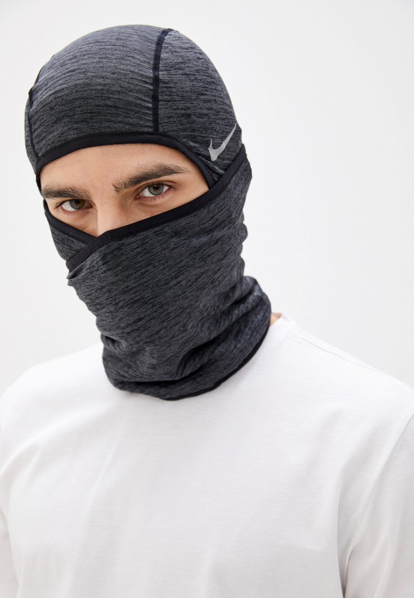 Балаклава Nike NIKE RUN THERMA SPHERE HOOD, цвет: серый, NI464CUILDS4 ...