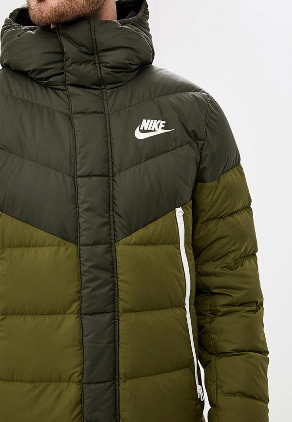 Пуховик Nike Sportswear Windrunner Men's Down Fill Parka, цвет: хаки,  NI464EMCWJW1 — купить в интернет-магазине Lamoda