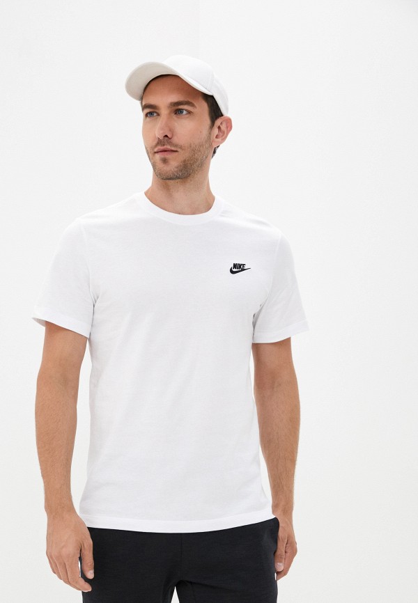 Футболка Nike SPORTSWEAR CLUB MEN'S T-SHIRT, цвет: белый, NI464EMDNEU6 —  купить в интернет-магазине Lamoda