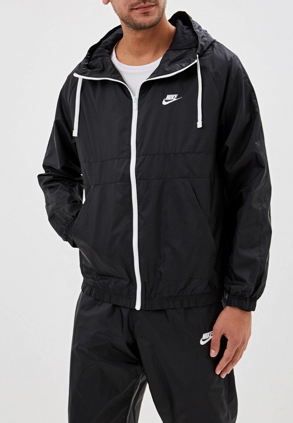 Костюм спортивный Nike Sportswear Men's Hooded Woven Tracksuit, цвет: черный, NI464EMFLCL6 — купить в интернет-магазине Lamoda