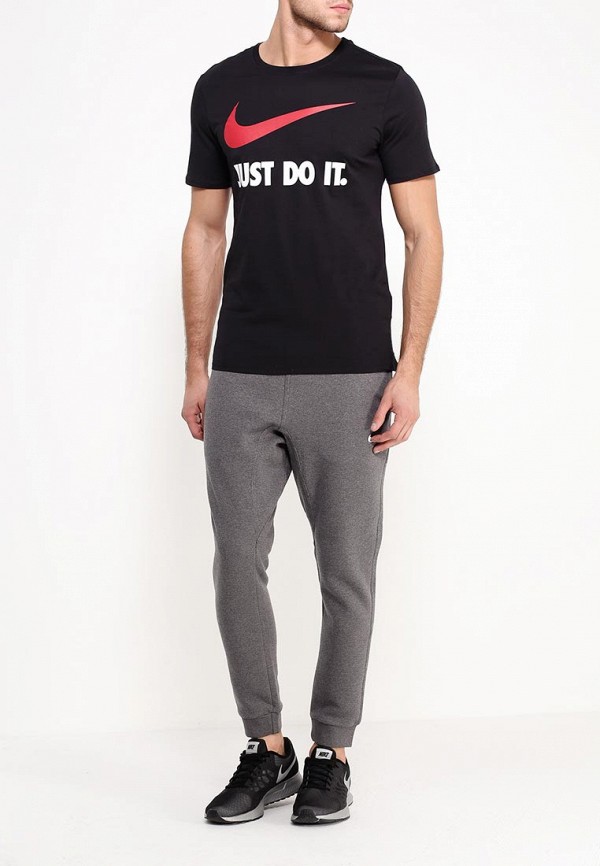Футболка Nike Men's Sportswear "Just Do It." Swoosh T-Shirt , цвет: черный,  NI464EMGUL30 — купить в интернет-магазине Lamoda