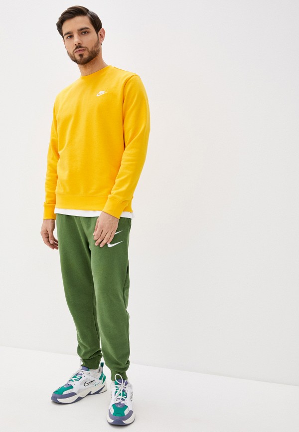 Nike heritage crew sweatshirt yellow best sale