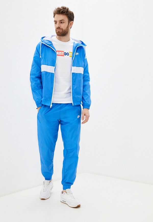 Костюм спортивный Nike M NSW CE TRK SUIT HD WVN, цвет: голубой,  NI464EMHTXV1 — купить в интернет-магазине Lamoda