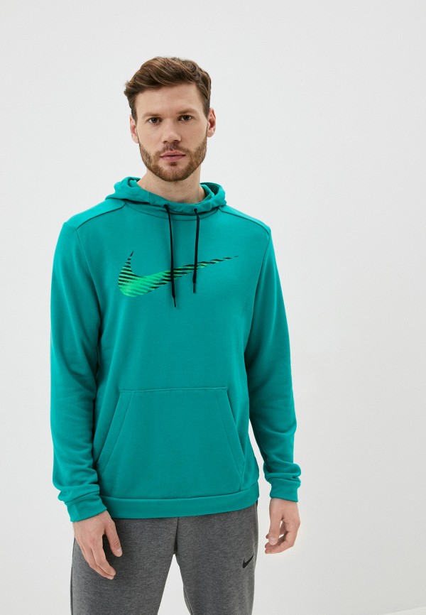 Худи Nike M NK DRY HOODIE PO SWOOSH, цвет: зеленый, NI464EMJVBE7 — купить в  интернет-магазине Lamoda