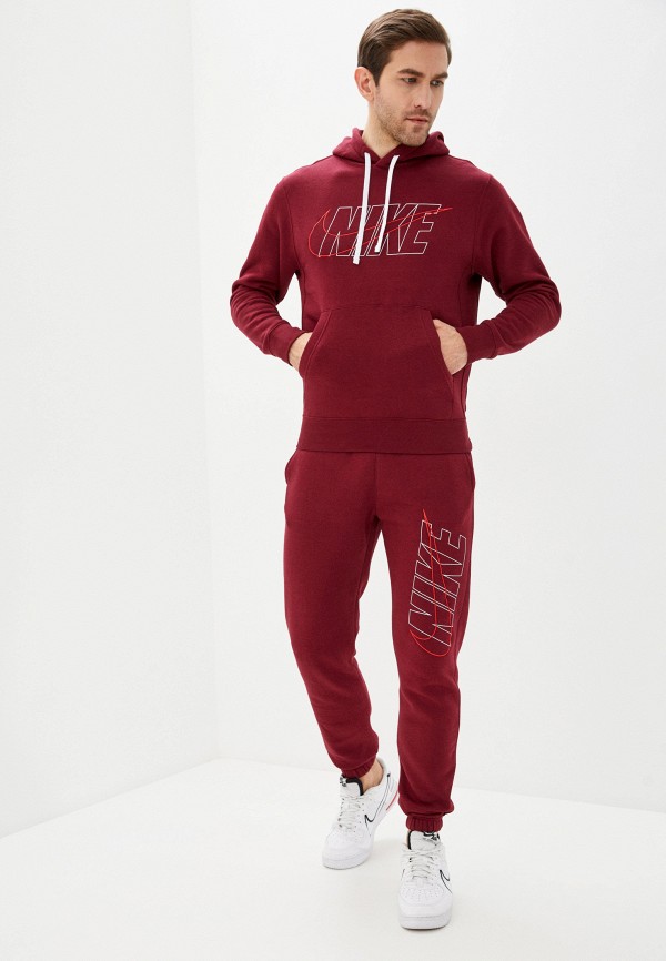 Костюм спортивный Nike M NSW CE TRK SUIT HD FLC GX, цвет: бордовый,  NI464EMLZQB2 — купить в интернет-магазине Lamoda