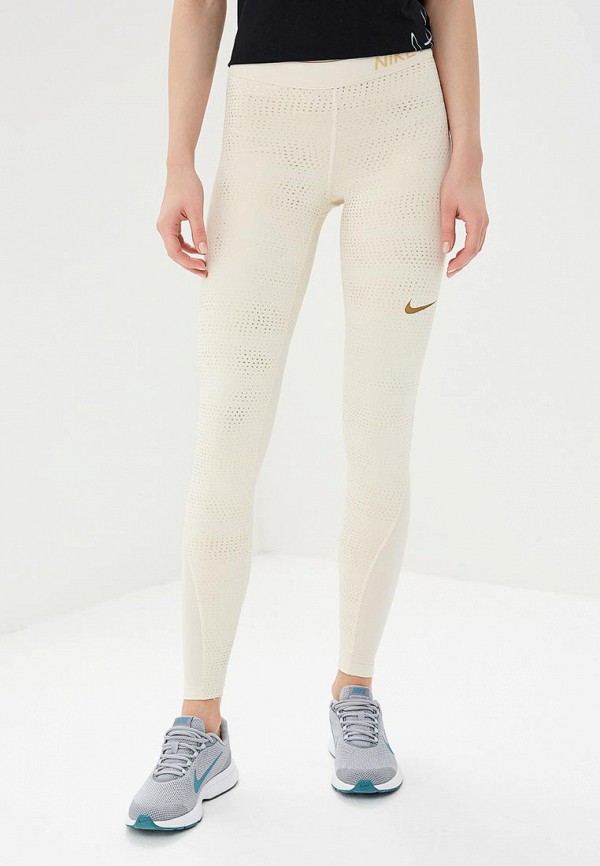 Тайтсы Nike W NP TGHT MTLC DOTS PRT, цвет: бежевый, NI464EWCMLF4 — купить в  интернет-магазине Lamoda