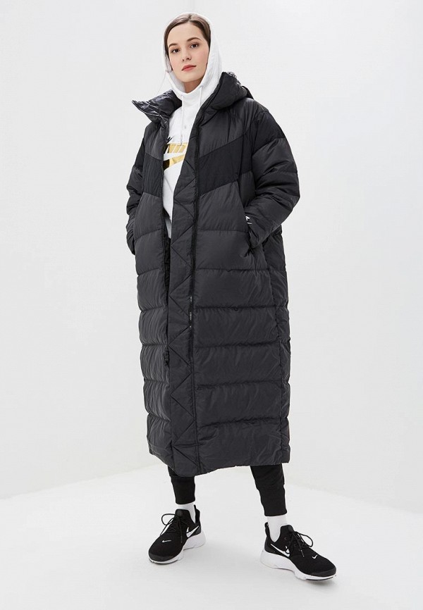 Пуховик Nike Sportswear Women's Down Fill Parka, цвет: черный, NI464EWCMLV5  — купить в интернет-магазине Lamoda