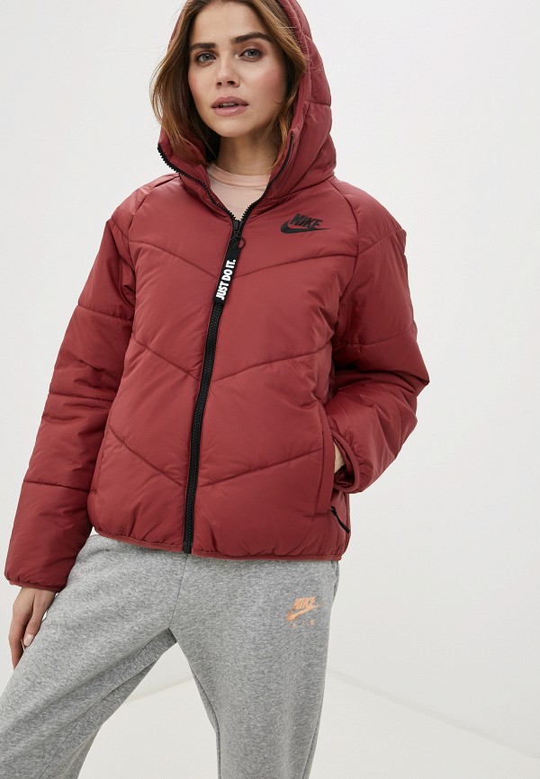 Куртка утепленная Nike W NSW WR SYN FILL JKT HD, цвет: бордовый,  NI464EWGQVZ9 — купить в интернет-магазине Lamoda