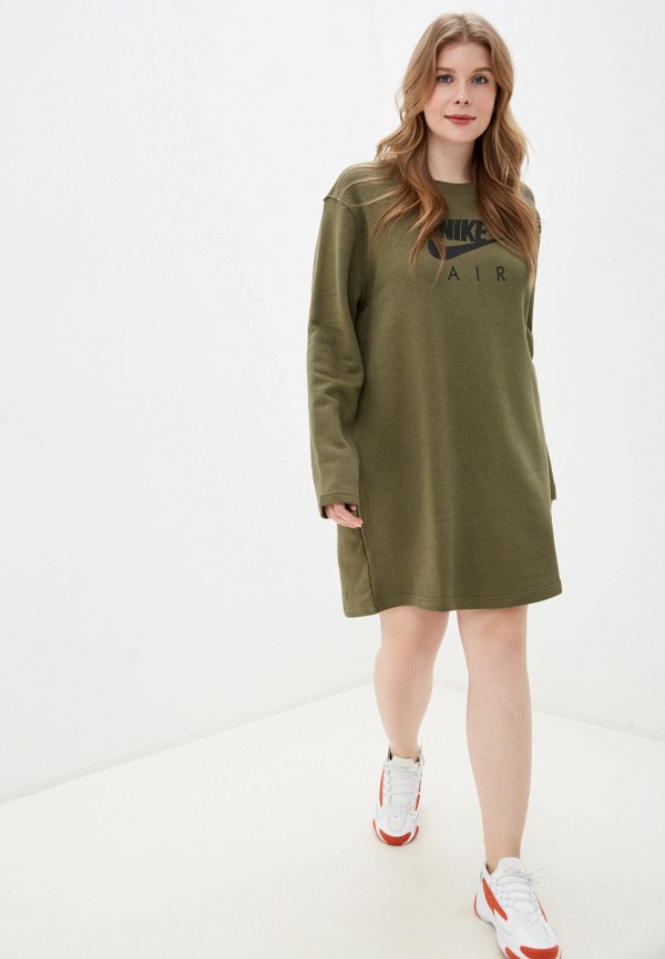 nike w nsw air crew dress bb flc