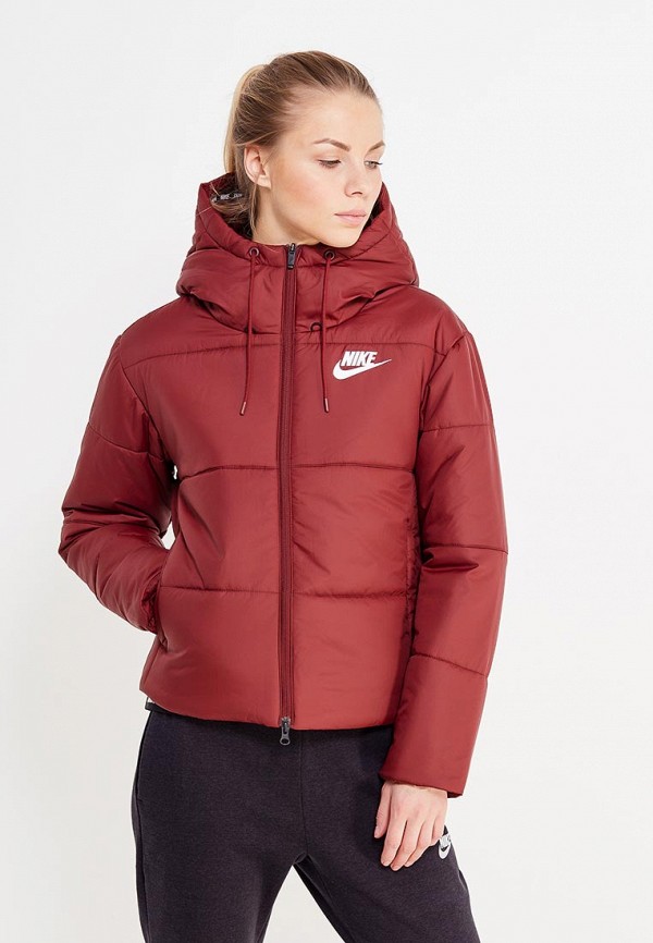 Куртка утепленная Nike W NSW SYN FILL JKT HD, цвет: бордовый, NI464EWUGT70  — купить в интернет-магазине Lamoda