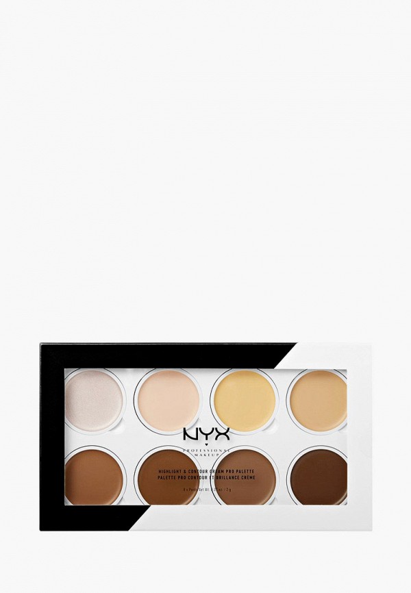 Nyx Professional Makeup Палетка для лица - Highlight & Contour Cream Pro Palette для контурирования, оттенок 01, 16 г - фото 1