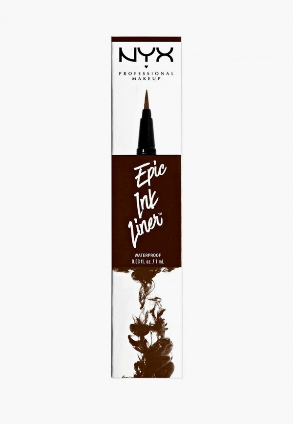 Nyx Professional Makeup Подводка-маркер для глаз - жидкая "Epic Ink Liner", оттенок 02 коричневый, финиш виниловый, 1 мл - фото 1