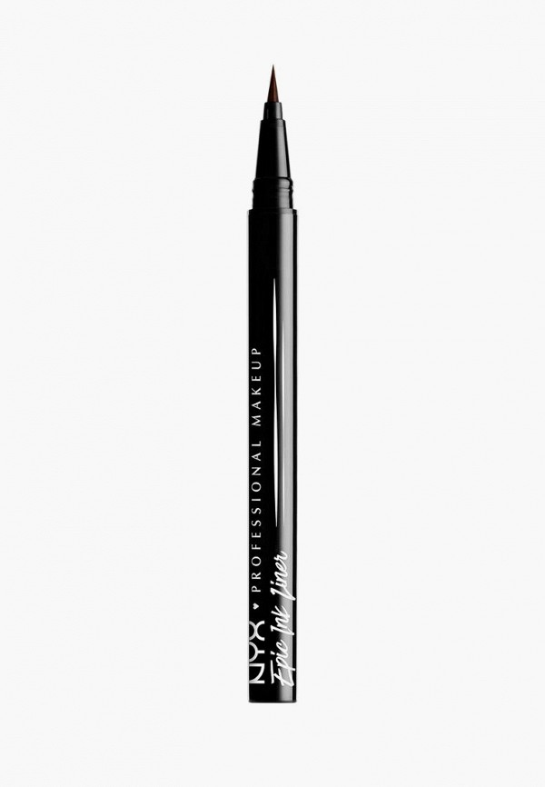 Nyx Professional Makeup Подводка-маркер для глаз - жидкая "Epic Ink Liner", оттенок 02 коричневый, финиш виниловый, 1 мл - фото 2