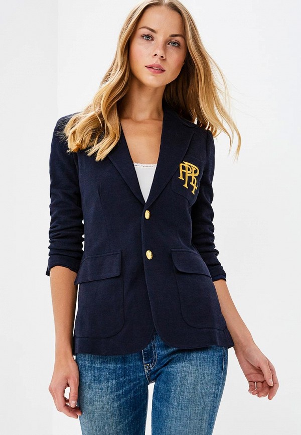 Пиджак Polo Ralph Lauren, цвет: синий, PO006EWBYCI5 — купить в  интернет-магазине Lamoda