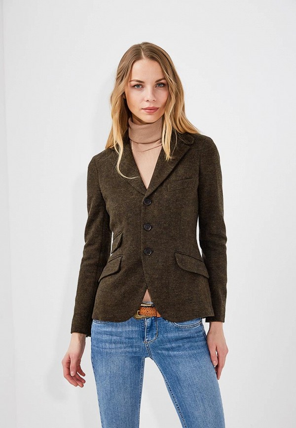 Пиджак Polo Ralph Lauren, цвет: коричневый, PO006EWUIL26 — купить в  интернет-магазине Lamoda