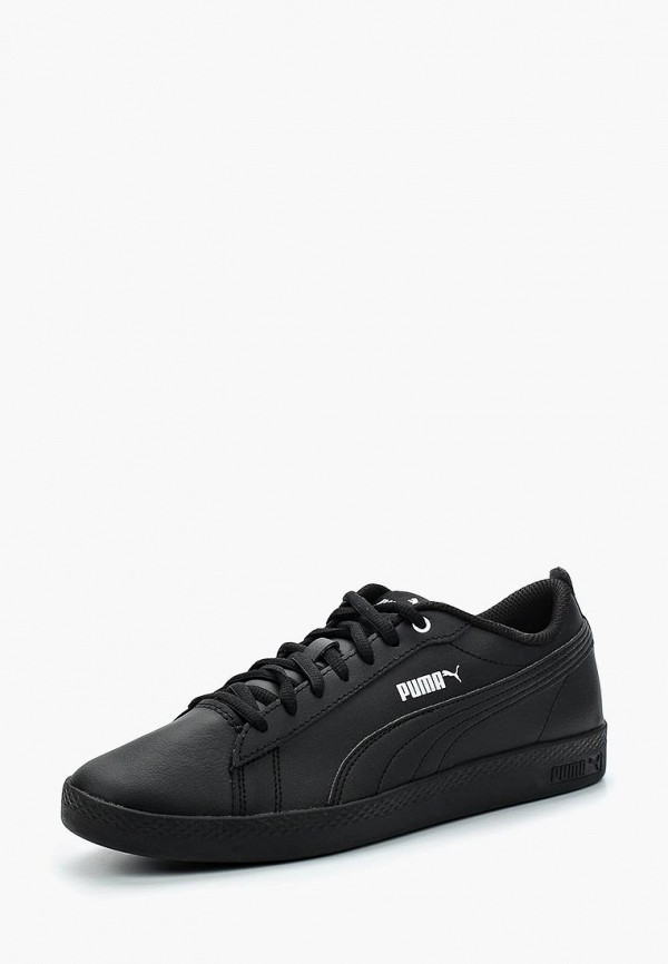 Puma smash best sale l black white