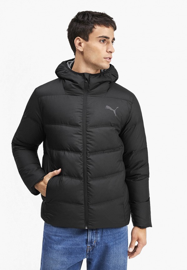 puma essential 400 down hooded jacket