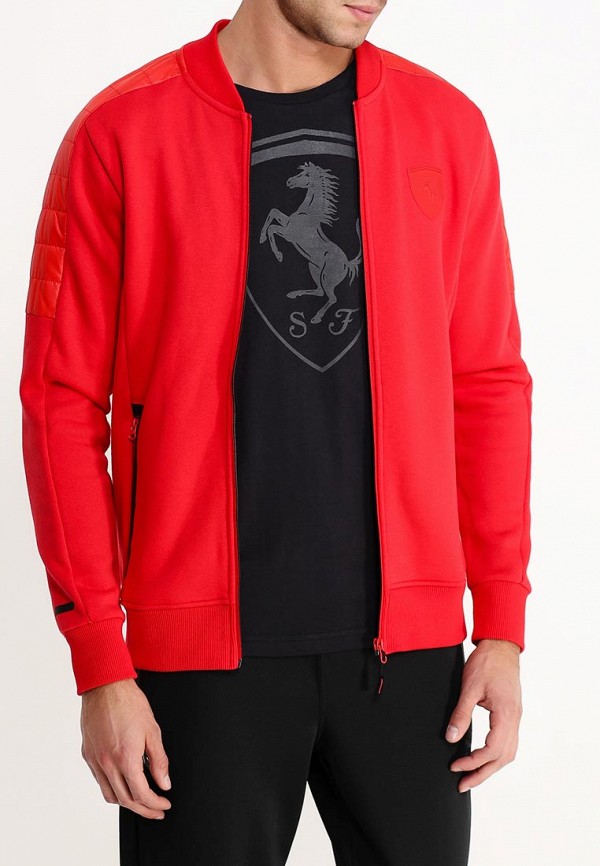 PUMA Олимпийка - Ferrari Sweat Jacket rosso corsa - фото 3