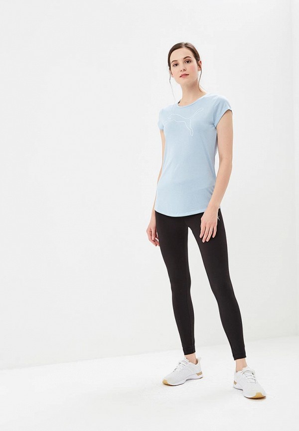 puma active logo heather tee