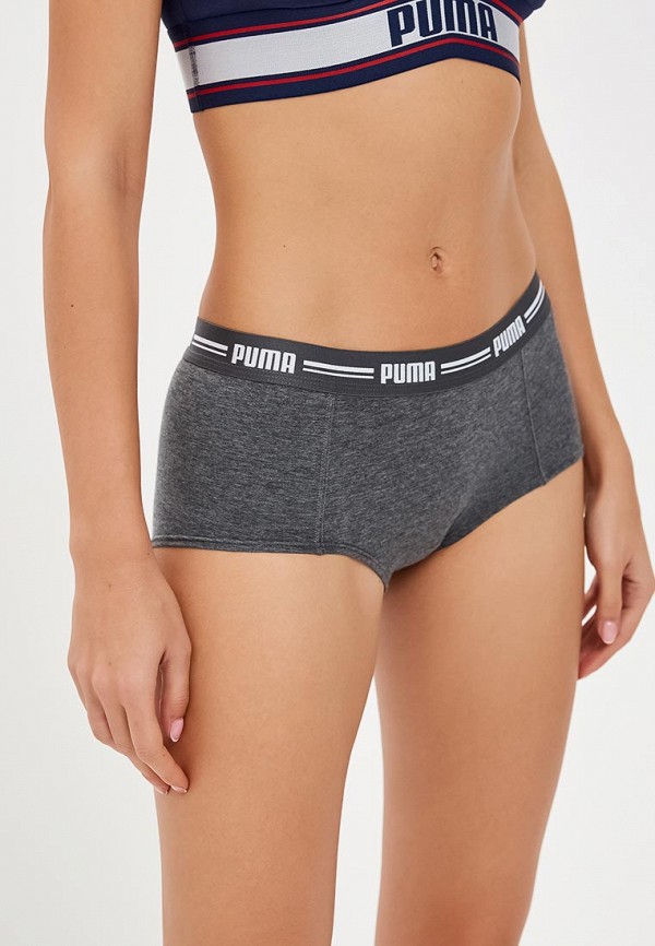 Трусы 2 шт. PUMA PUMA ICONIC MINI SHORT 2P, цвет: розовый, серый,  PU053EWCJNB2 — купить в интернет-магазине Lamoda