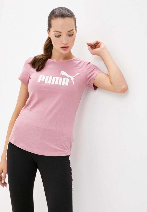 Футболка PUMA Essentials Tee, цвет: розовый, PU053EWJZPU9 — купить в  интернет-магазине Lamoda