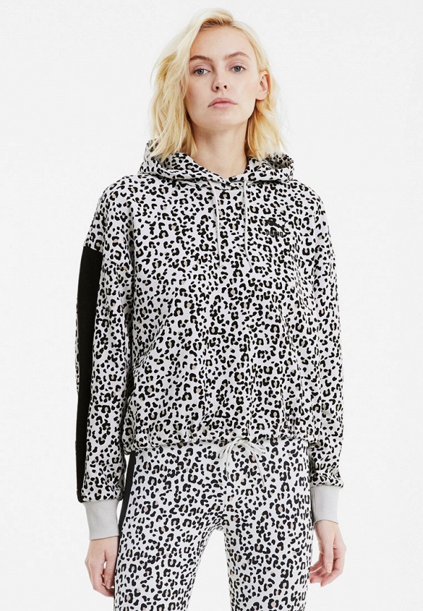 Leopard print puma hoodie hot sale