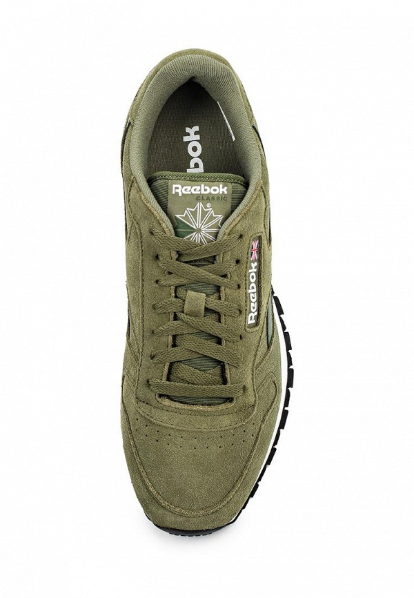 Reebok Classic Кроссовки - CL LEATHER SUEDE    CANOPY/SCOUT GREEN/W - фото 4