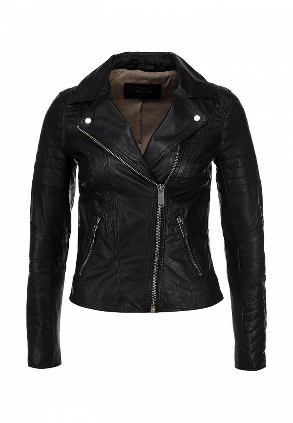 Кожаные куртки женские цены фото Куртка кожаная River Island, цвет: черный, RI004EWLR713 - купить в интернет-мага