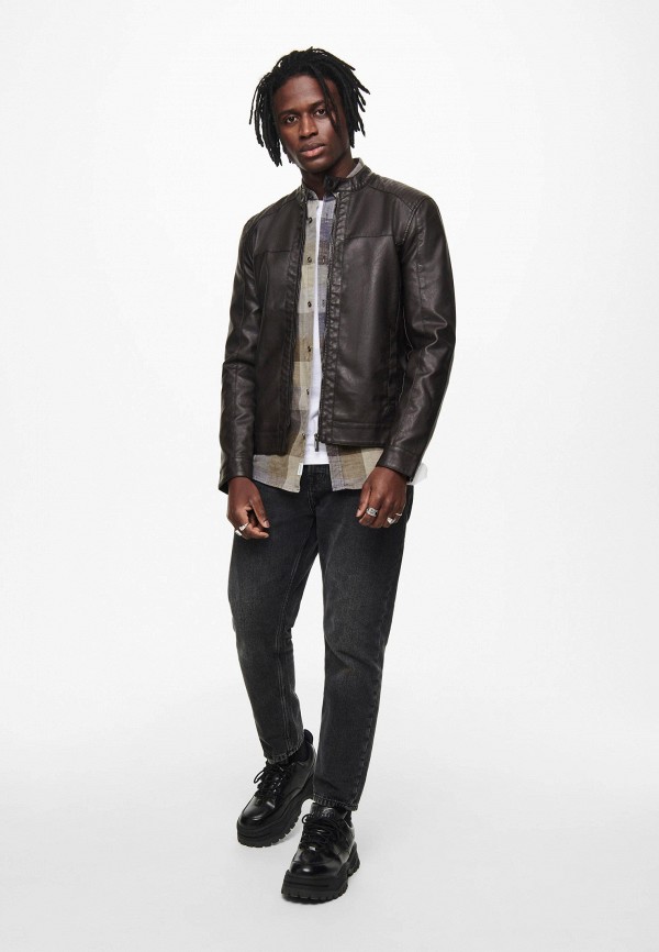 Only & Sons Куртка кожаная - фото 2