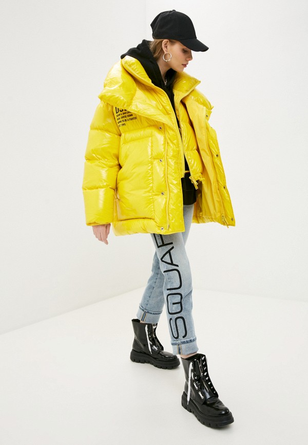 Пуховик Dsquared2, цвет: желтый, RTLAAB718001 — купить в интернет ...