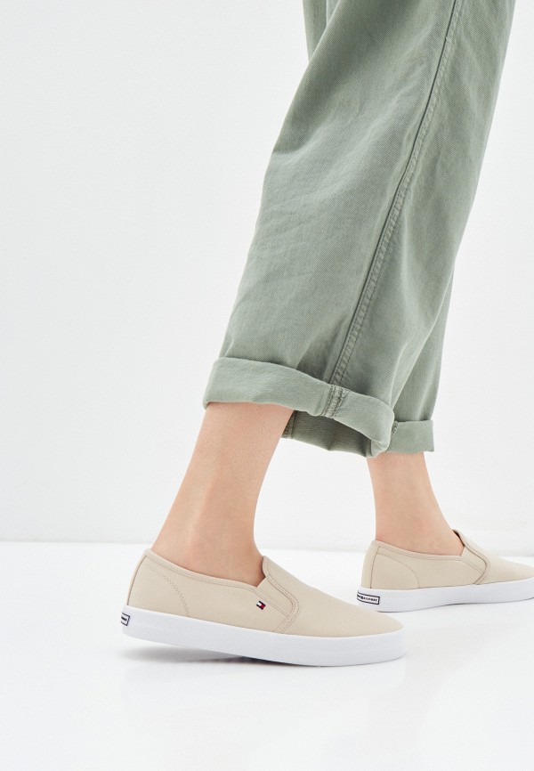 Слипоны Tommy Hilfiger, цвет: бежевый, RTLAAC429201 — купить в интернет ...