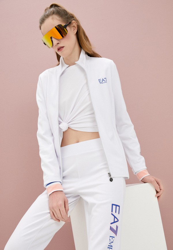 Ea7 Emporio Armani белая спортивный костюм сзади