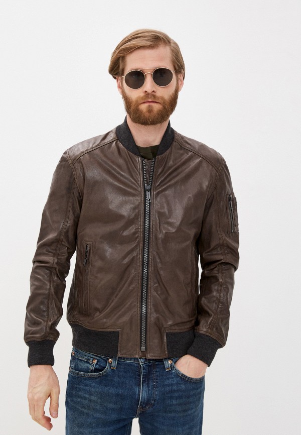 Куртка кожаная Strellson Melton, цвет: коричневый, RTLAAE545401 ...