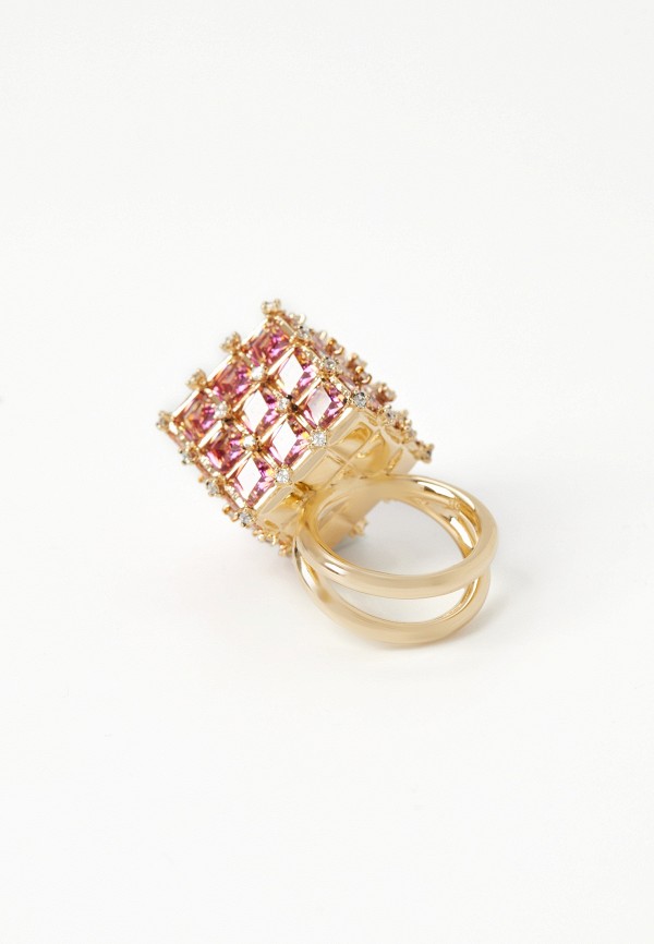 Swarovski® Кольцо - Curiosa, покрытие золото, р.55 - фото 3