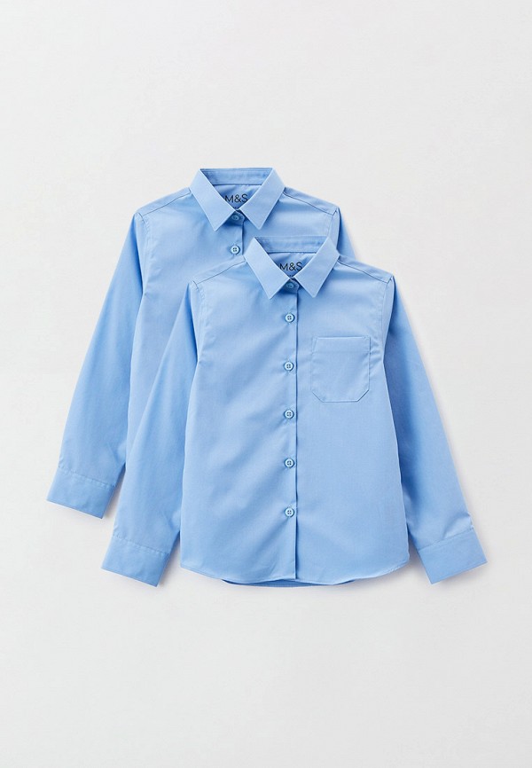Рубашки 2 шт. Marks & Spencer, цвет: голубой, RTLAAK498101 — купить в ...